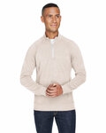 j america ja8869 adult triblend fleece quarter-zip Front Thumbnail