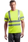 cornerstone cs408 ansi 107 class 3 short sleeve snag-resistant reflective t-shirt Front Thumbnail