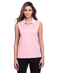 Devon & Jones DG20SW Ladies' CrownLux Performance™ Plaited Tipped Sleeveless Polo Back Thumbnail
