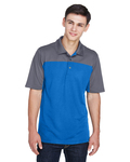 core 365 ce101 men's balance colorblock performance piqué polo Front Thumbnail