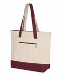 q-tees q1300 19l zippered tote Side Thumbnail