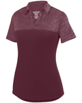 Augusta Sportswear 5413 Ladies Shadow Tonal Heather Polo Front Thumbnail