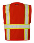 Kishigo B100-107 Mesh Enhanced Visibility Multi-Pocket Vest Back Thumbnail