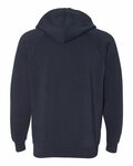 independent trading co. prm33sbz unisex special blend raglan full-zip hooded sweatshirt Back Thumbnail