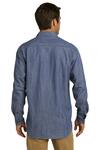port authority s652 patch pockets denim shirt Back Thumbnail