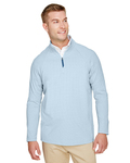 Devon & Jones DG480 CrownLux Performance™ Men's Clubhouse Micro-Stripe Quarter-Zip Front Thumbnail