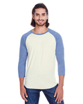 Threadfast Apparel 302G Unisex Triblend 3/4-Sleeve Raglan Front Thumbnail