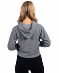 next level 9384 ladies' cropped pullover hooded sweatshirt Back Thumbnail