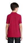 port authority y500 youth silk touch™ polo Back Thumbnail