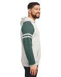 Jerzees 97CR Unisex NuBlend Varsity Color-Block Hooded Sweatshirt Side Thumbnail