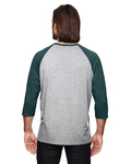 Anvil 6755 Tri-Blend 3/4-Sleeve Raglan Tee Back Thumbnail