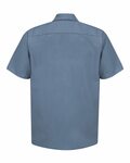 Red Kap SP24LONG Long Size, Short Sleeve Industrial Work Shirt Back Thumbnail