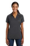 sport-tek lst653 ladies micropique sport-wick ® piped polo Front Thumbnail