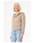 Bella + Canvas 7539 Ladies' Sponge Fleece Full-Zip Hooded Sweatshirt Side Thumbnail