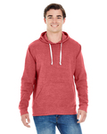 J America JA8871 Adult Triblend Pullover Fleece Hooded Sweatshirt Back Thumbnail