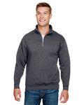 bayside ba920 unisex 9.5 oz., 80/20 quarter-zip pullover sweatshirt Side Thumbnail