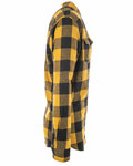 Burnside B8210 Men's Plaid Flannel Shirt Side Thumbnail
