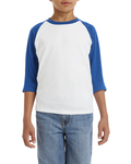 gildan g570b heavy cotton ™ youth 3/4-sleeve raglan t-shirt Front Thumbnail