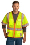 cornerstone csv106 ansi 107 class 3 surveyor mesh zippered two-tone short sleeve vest Front Thumbnail