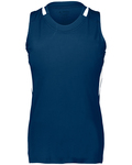 augusta sportswear 2437 girls crossover tank Front Thumbnail