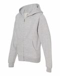 independent trading co. ss4001yz youth midweight full-zip hooded sweatshirt Side Thumbnail