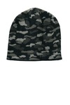 port & company cp91c camo beanie cap Front Thumbnail