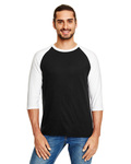 Anvil 6755 Tri-Blend 3/4-Sleeve Raglan Tee Front Thumbnail