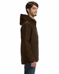 dri duck dd5090t men's 100% cotton 12 oz. canvas/polyester thermal lining hooded tall laredo jacket Side Thumbnail