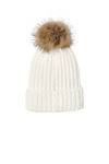 Port Authority C990 Faux Fur Pom Beanie Back Thumbnail
