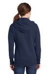 Port & Company LPC78ZH Ladies Core Fleece Full-Zip Hooded Sweatshirt Back Thumbnail