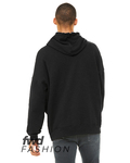 bella + canvas 3742c unisex raw seam hooded sweatshirt Back Thumbnail
