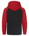 Just Hoods By AWDis JHA009 Adult 80/20 Midweight Contrast Baseball Hooded Sweatshirt Back Thumbnail
