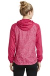 sport-tek lst40 ladies heather colorblock raglan hooded wind jacket Back Thumbnail