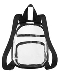 bagedge be268 unisex clear pvc mini backpack Back Thumbnail