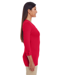 Devon & Jones DP186W Ladies' Perfect Fit™ Y-Placket Convertible Sleeve Knit Top Side Thumbnail