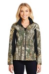 port authority l318c ladies camouflage colorblock soft shell Front Thumbnail