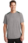 sport-tek st361 heather colorblock contender ™ tee Front Thumbnail