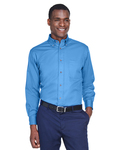 Harriton M500 Men's Easy Blend™ Long-Sleeve Twill Shirt with Stain-Release Front Thumbnail