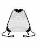 oad oad5007 clear drawstring pack Front Thumbnail