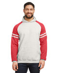Jerzees 97CR Unisex NuBlend Varsity Color-Block Hooded Sweatshirt Front Thumbnail