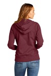 district dt8103 women's re-fleece ™ full-zip hoodie Back Thumbnail