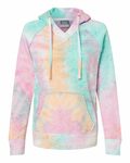 MV Sport W1162 Women’s Courtney Burnout V-Notch Hooded Sweatshirt Front Thumbnail