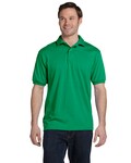 Hanes 054 Adult 50/50 EcoSmart® Jersey Knit Polo Front Thumbnail