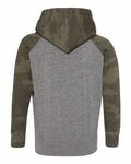 independent trading co. prm10tsb toddler special blend raglan hooded sweatshirt Back Thumbnail