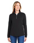 core365 ce404w ladies' market snag protect mesh colorblockquarter-zip Front Thumbnail