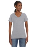 Anvil 88VL Ladies 100% Combed Ring Spun Cotton V-Neck T-Shirt Front Thumbnail