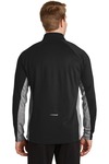 sport-tek st854 sport-wick ® stretch contrast 1/2-zip pullover Back Thumbnail