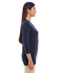 Devon & Jones DP186W Ladies' Perfect Fit™ Y-Placket Convertible Sleeve Knit Top Side Thumbnail