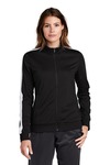 sport-tek lst94 ladies tricot track jacket Front Thumbnail