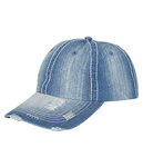 Mega Cap MC6900 Heavy Wash Denim Cap Front Thumbnail